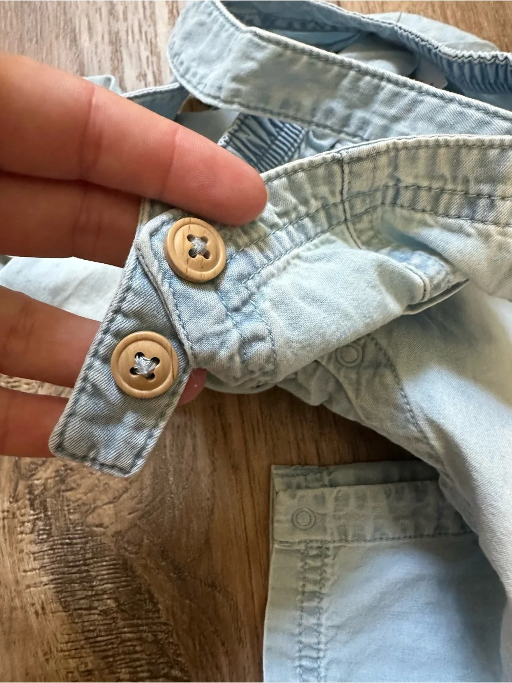 Carter’s Infant Chambray Overalls, Unisex, Light, Soft, Buttons, Casual, 6-9m